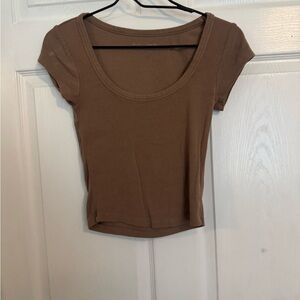 Better Together Women's Brown Crop Top Size Small